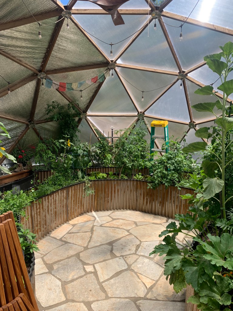 A friend's dome garden in Truckee